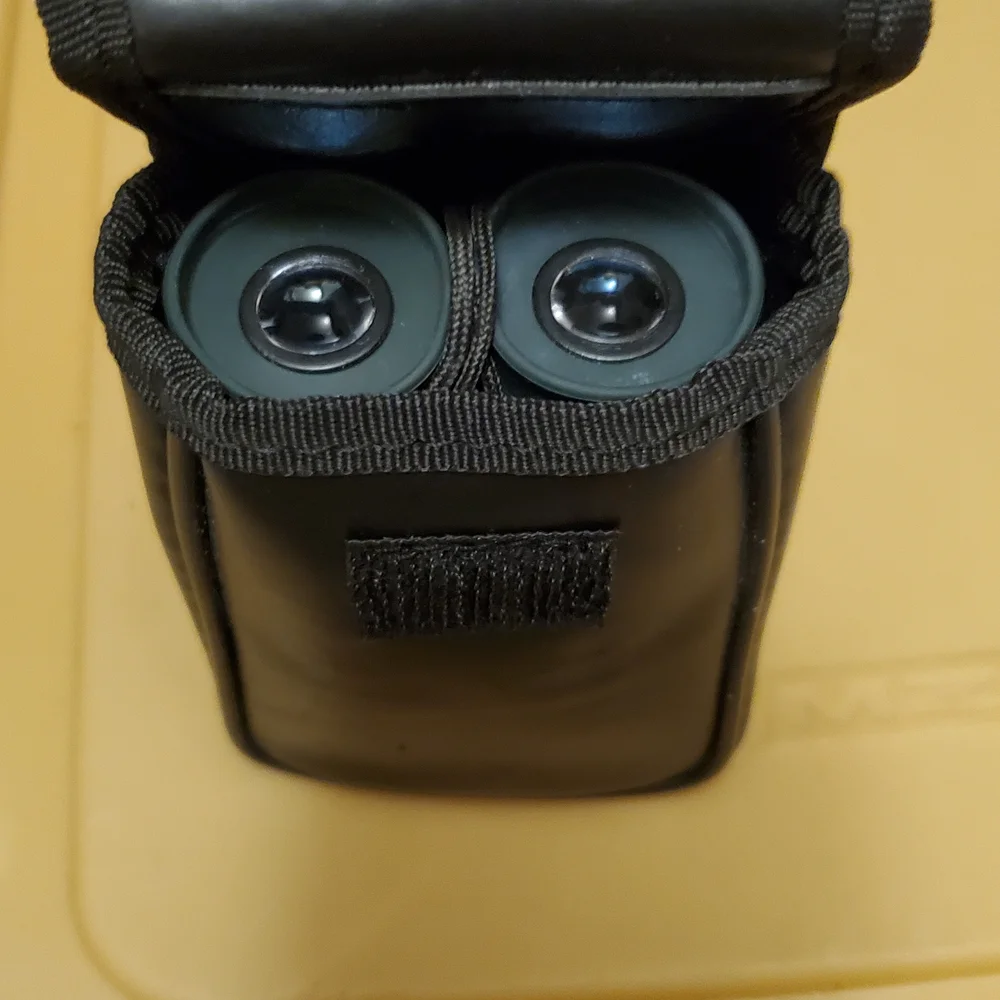 8x21 Green Binoculars with Case